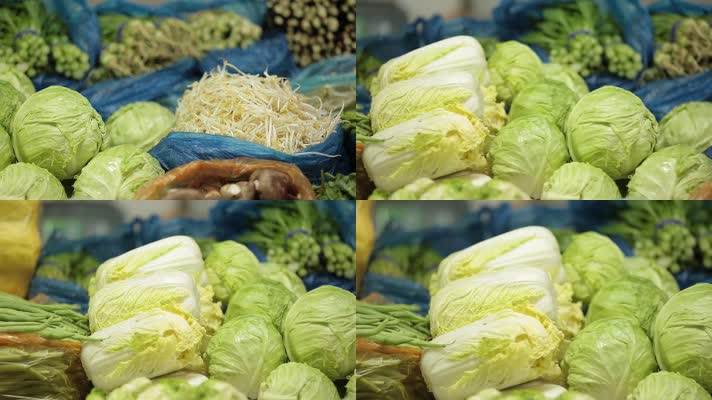 菜市场商贩卖各种蔬菜 (10)