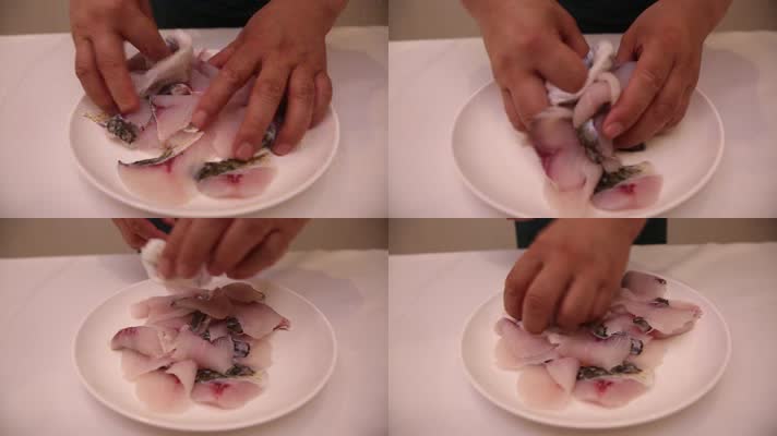 生鱼片清洗摆盘 (5)