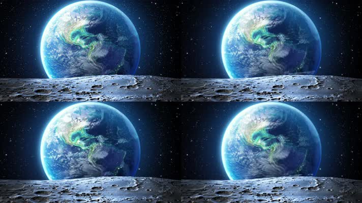【4K】从月球看地球
