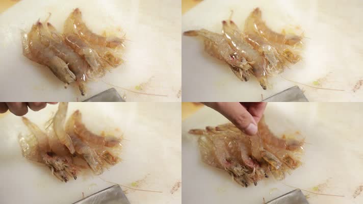 大虾开背去虾线蝴蝶虾 (2)