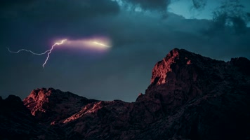 【4K】山区雷电