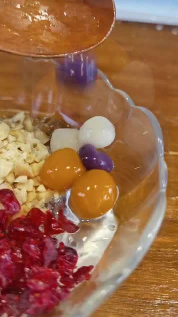 手工芋圆特色甜点小吃抖音快手美食素材竖屏