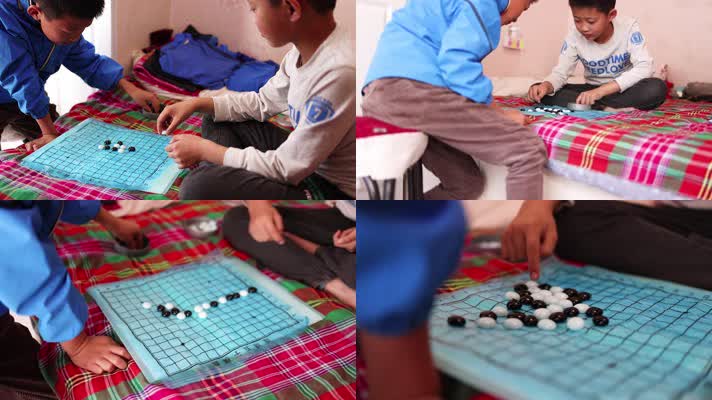 小学生玩五子棋游戏
