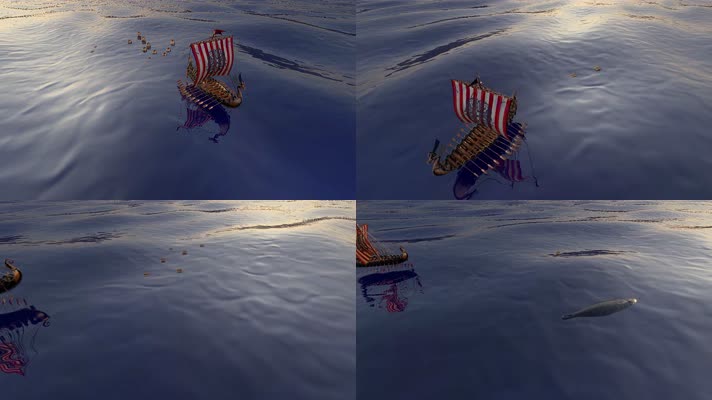 【4K】古帆船动画