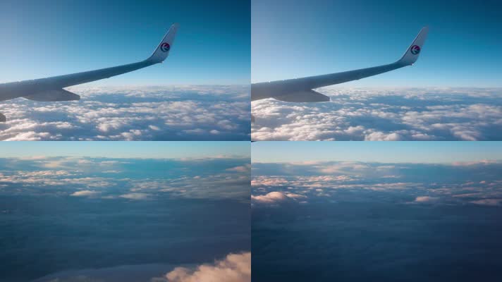 飞机云海视频中国东方航空机翼标志