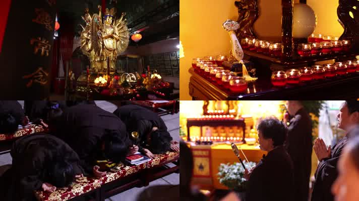 佛教法会信徒诵经4k