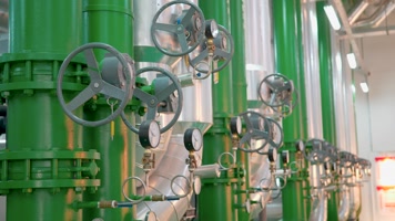 冷却循环水管道特写变焦 冷却循环水管道特写变焦