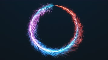 4K粒子唯美羽毛环视频素材