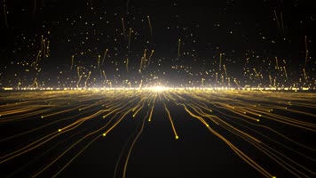 4K 超清金色粒子光线绚丽背景