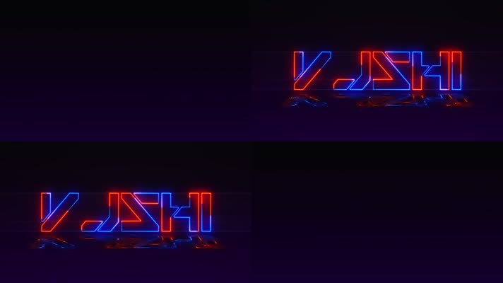 无插件赛博朋克风字效果(AE模板)