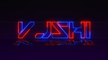 无插件赛博朋克风字效果(AE模板)