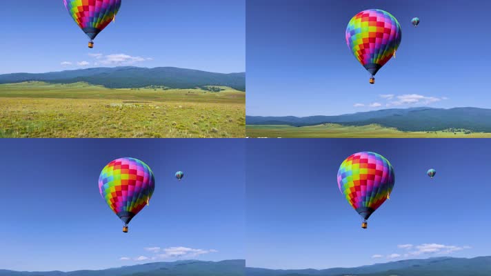 热气球空中 