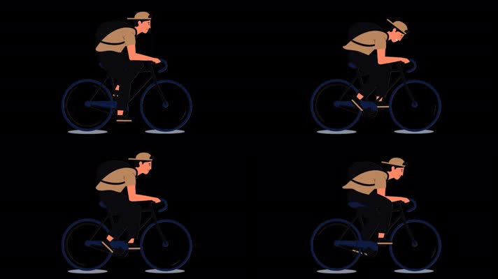 骑自行车动画