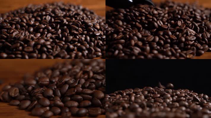 可用于宣传片升格实拍咖啡豆