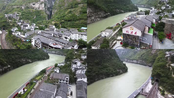 4k航拍旅拍铁道兵博物馆干部学院成昆铁路