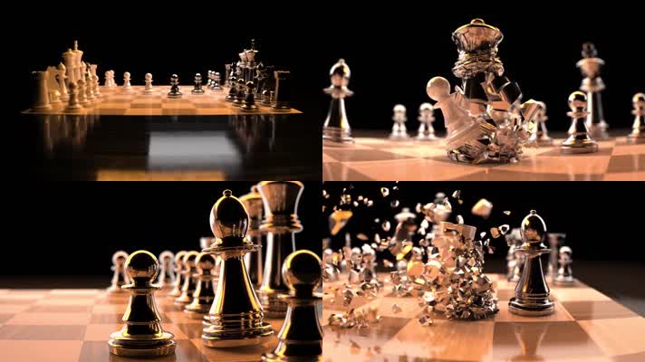 3D国际象棋-视觉艺术-决视觉艺战碰撞破碎