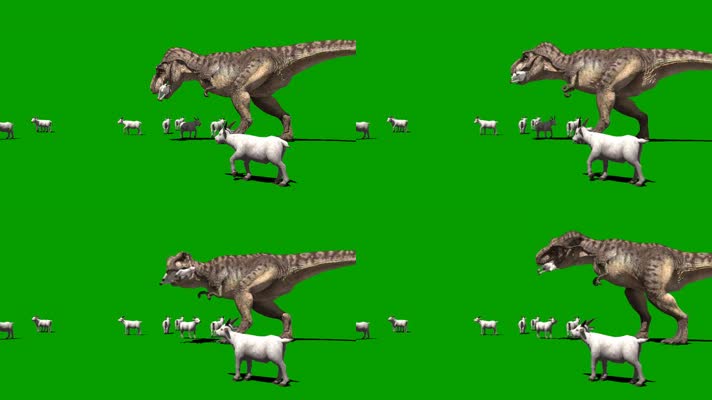 恐龙吃山羊