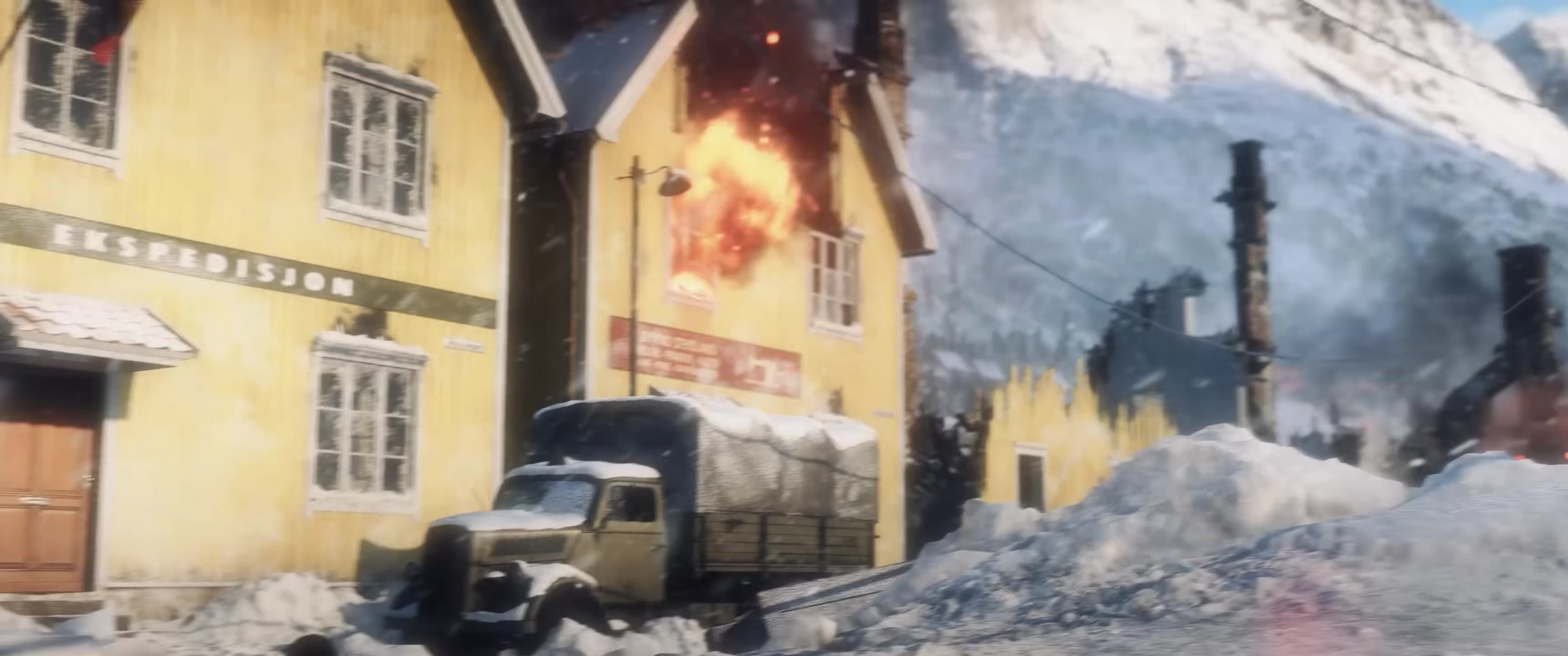 枪林弹雨，炮火连天 ，激烈交战，战争动画