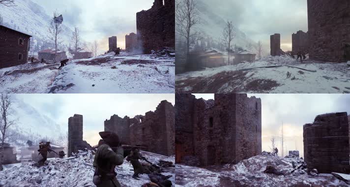 奋不顾身，冲锋陷阵，交战硝烟战场