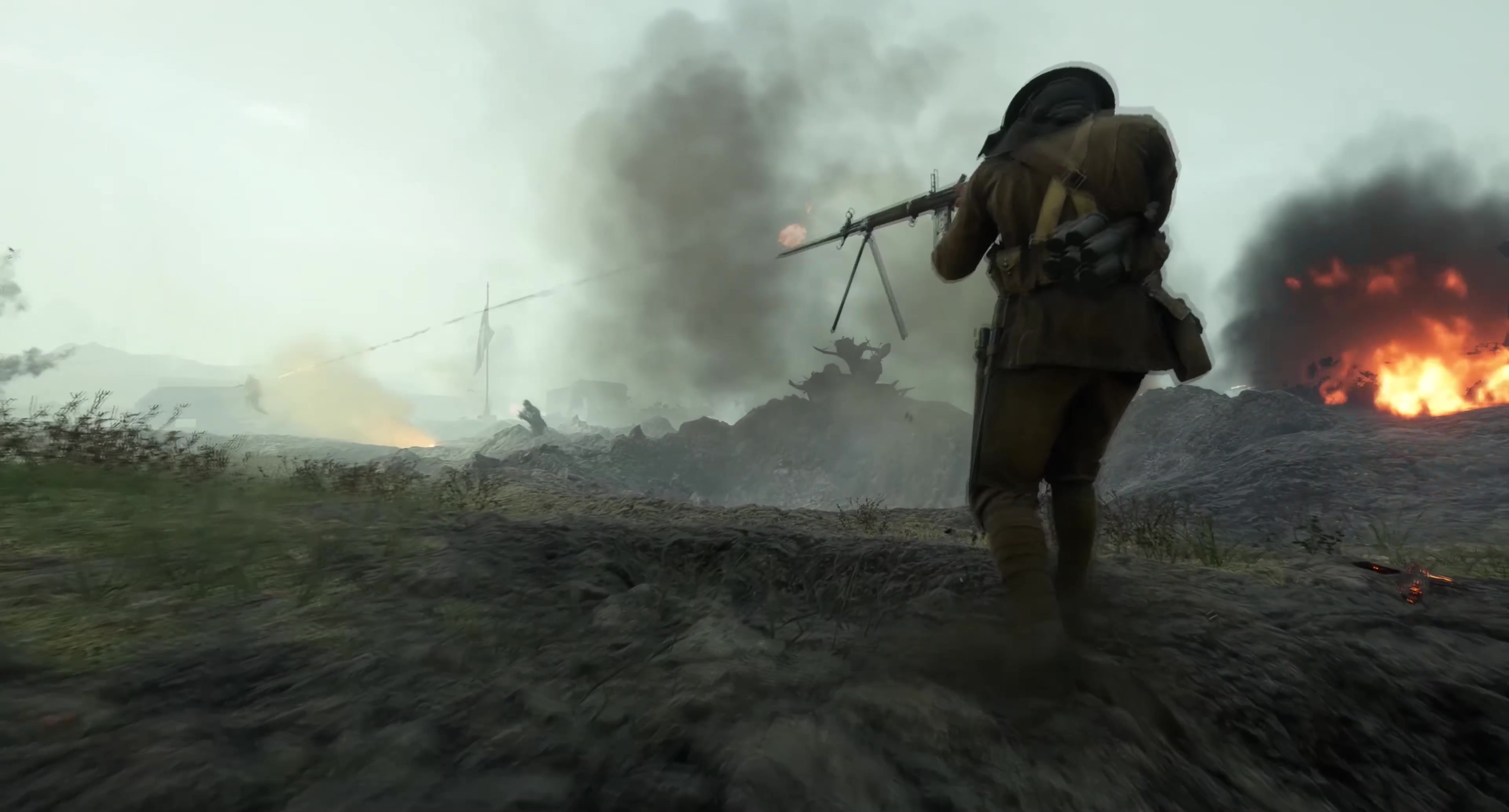 枪林弹雨，炮火连天 ，激烈交战，战争动画