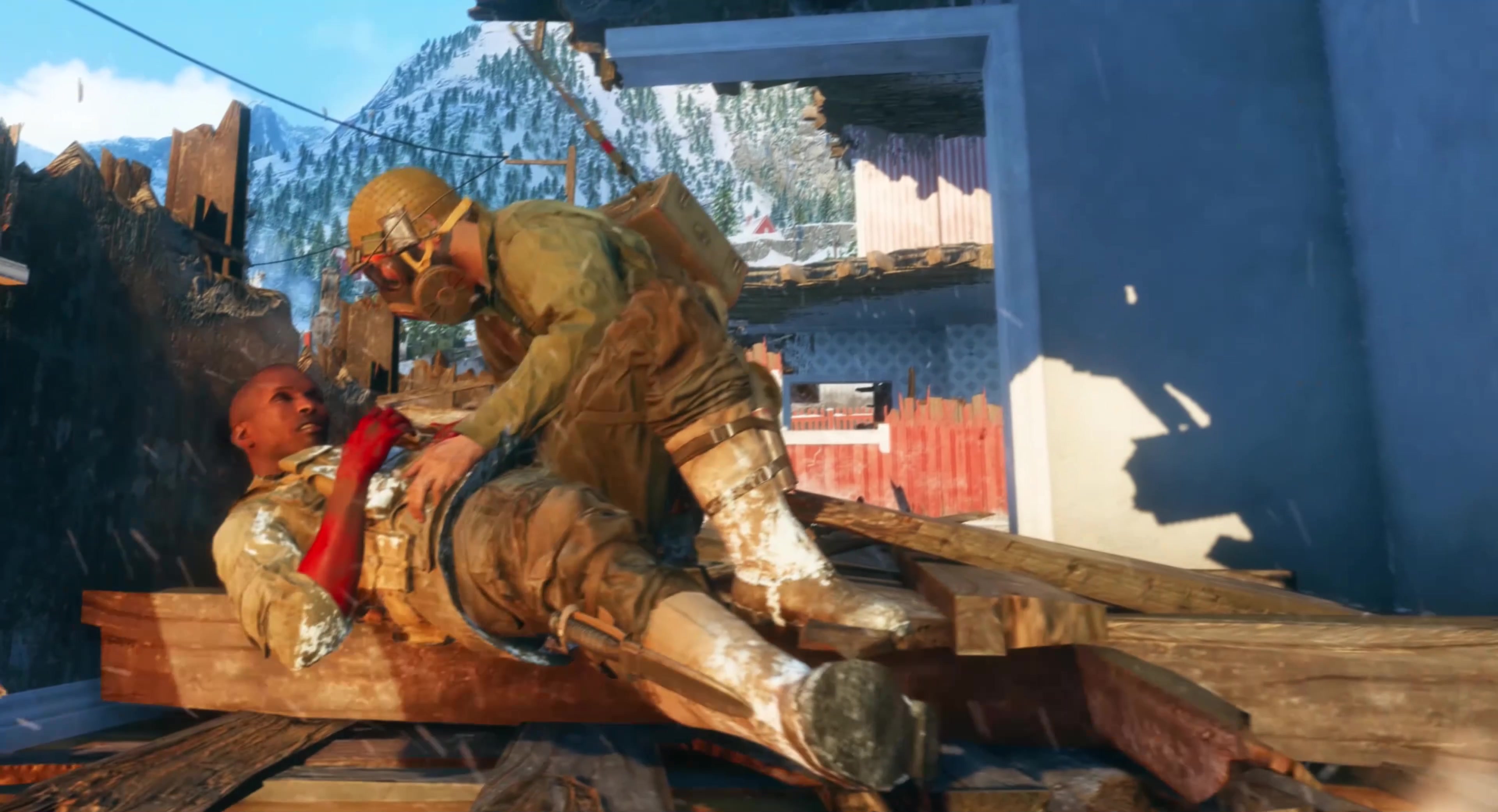 奋不顾身，冲锋陷阵，交战硝烟战场