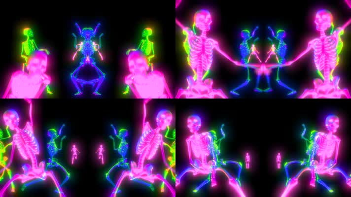 【4K】骷髅跳舞VJ