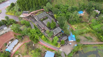 4k航拍全国重点文物保护单位宝梵寺壁画明代