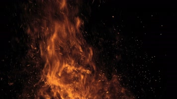 燃烧的火焰火花粒子