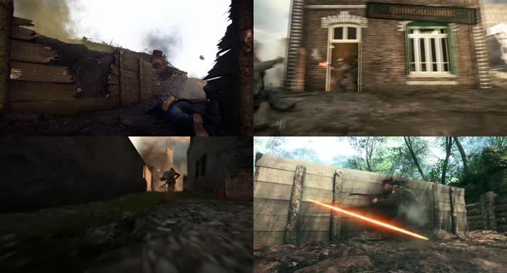 奋不顾身，冲锋陷阵，交战硝烟战场