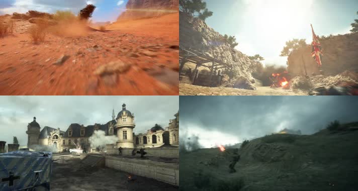 奋不顾身，冲锋陷阵，交战硝烟战场