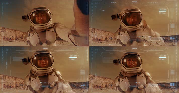 航天员外太空录像