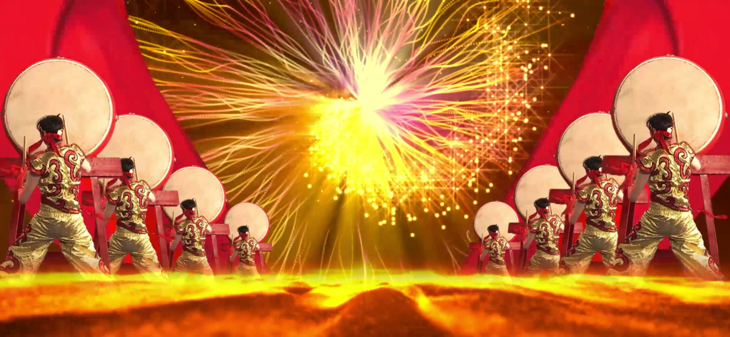 春晚开场舞蹈背景视频盛世欢歌LED 春晚开场舞蹈背景视频盛世欢歌LED