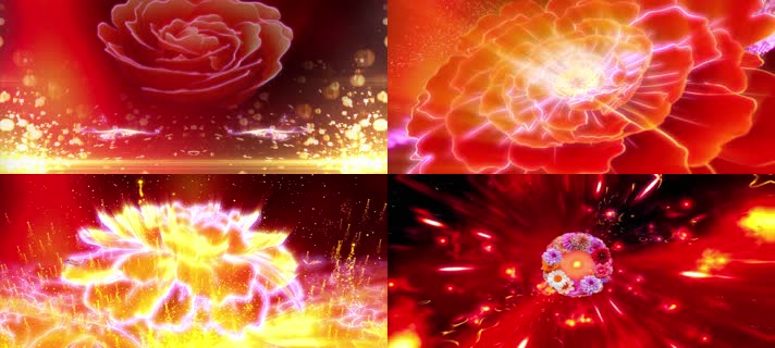 2022虎年春晚开场花开中国年大型舞蹈背景