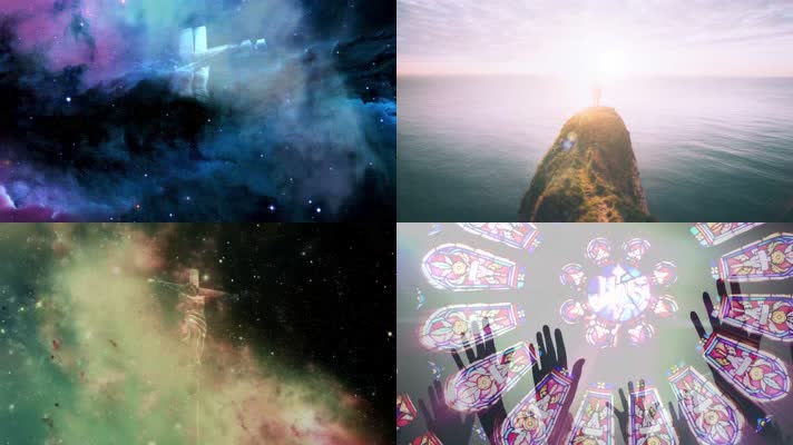 耶稣基督十字架圣光，圣歌音乐背景