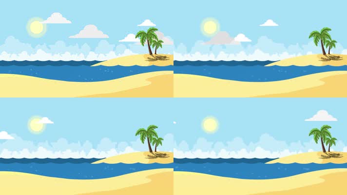 海岛沙滩动画