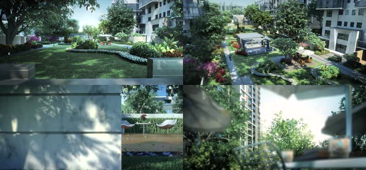 廊架亭台院落园林景观