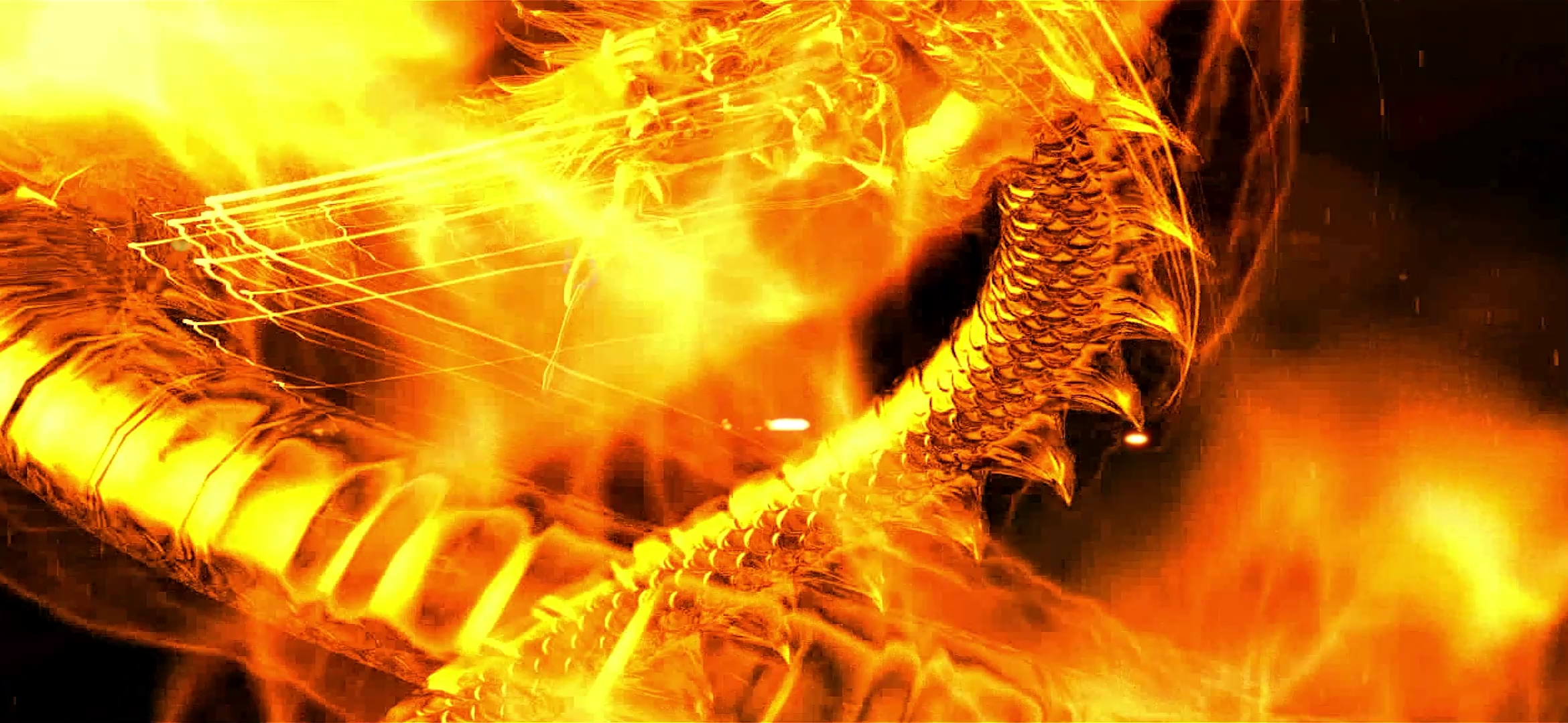 2022虎年震撼时尚大气火焰龙鼓舞台背景视频