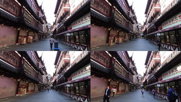 上海旅游景区城隍庙延时视频