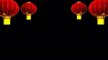 大红灯笼高高挂通道素材