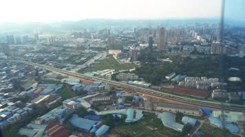 直升机高空航拍特警直升机直升机空中巡逻特警直升机执勤南宁直升机航拍南宁城市上空直升机