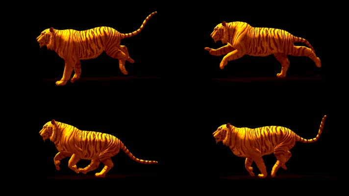 虎啸飞奔通道素材