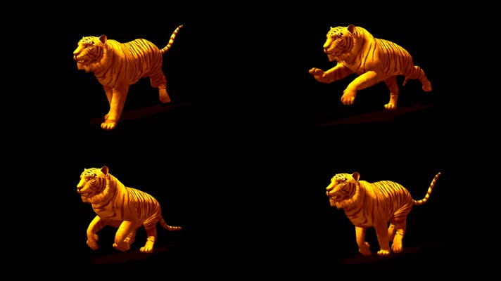 虎啸飞奔通道素材