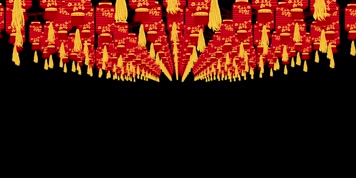 大红灯笼高高挂通道素材