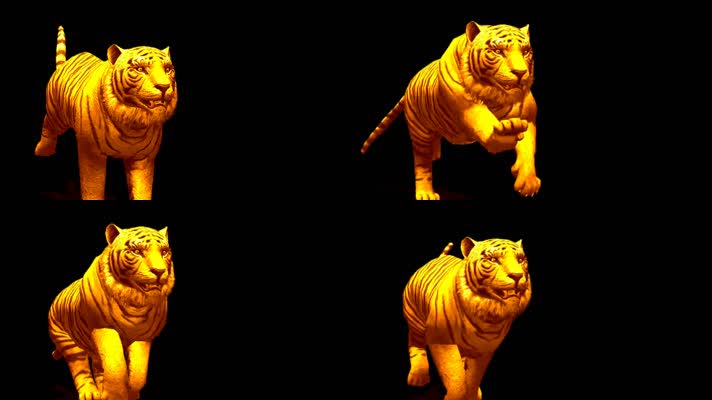 虎啸飞奔通道素材