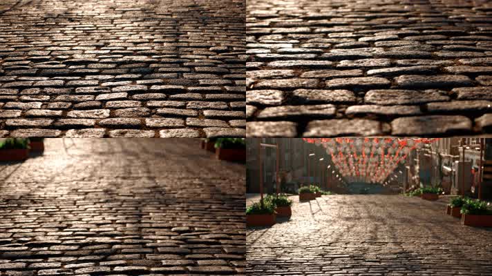 青石板路光阴流逝