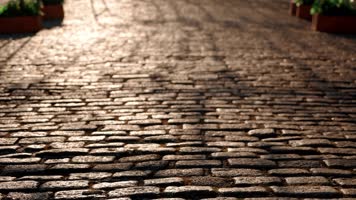 青石板路光阴流逝