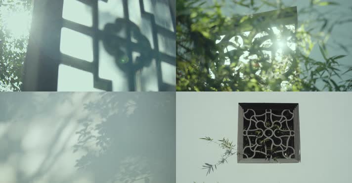 4K 中式园林、中式古建筑、写意意境庭院