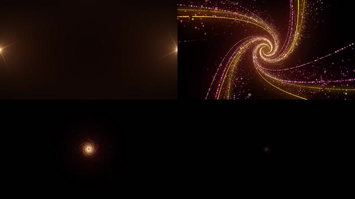 【AE模板】金色螺旋光效