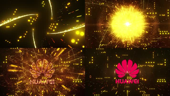 【AE模板】科技光线logo汇聚-金