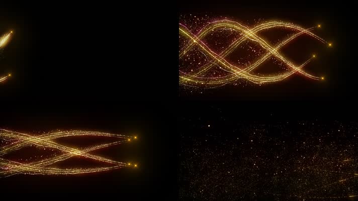 【AE模板】金色螺旋光线